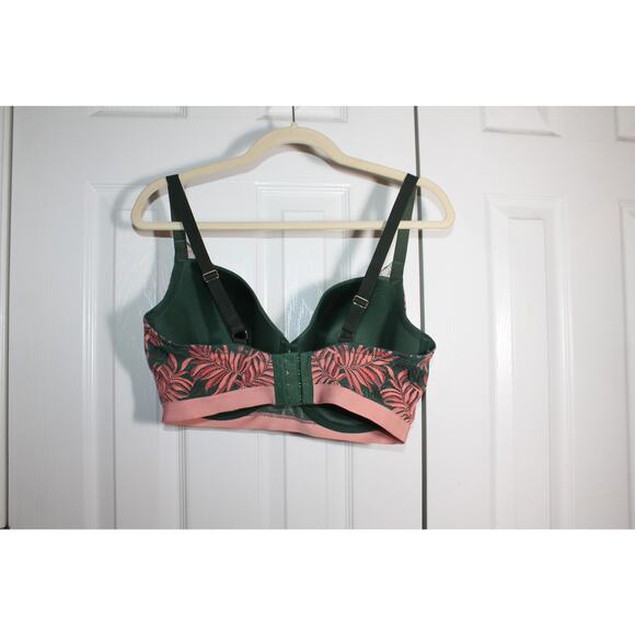 Third Love Green Palm Lace Demi Bra sz 36H - Picture 3 of 4